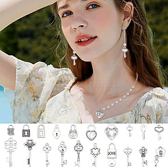 120 шт. 20 стиля подвески-ключи из сплава в тибетском стиле FIND-ME0002-08