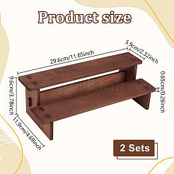 2 bolsa de 2 niveles de madera para exhibir maquetas de juguetes&nbsp;ODIS-NB0001-72