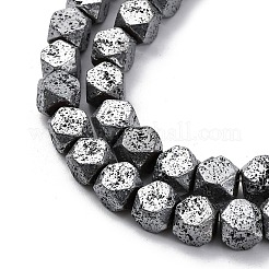 Гальванические бусины из натуральной лавы G-A256-C01-01D