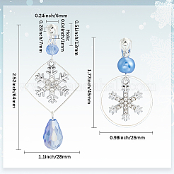 Наборы для самостоятельного изготовления сережек-снежинок&nbsp;DIY-SC0032-83
