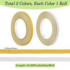 2 Rolle 2 Farben 50m Glitzer-Klebebänder aus Kunststoff&nbsp;DIY-GF0011-22