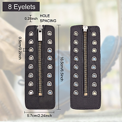 Вставки на молнии из искусственной кожи со шнуровкой в ботинках DIY-WH0043-51AB-02