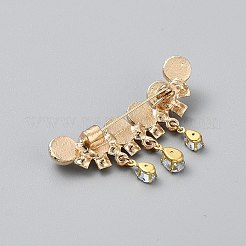 Quaste Blume Legierung Kristall Strass Brosche&nbsp;JEWB-WH0021-67G
