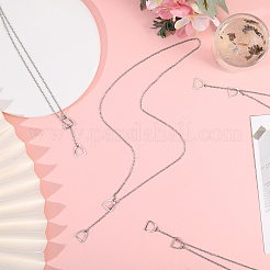 4 шт. ожерелье из нержавеющей стали 201&nbsp;NJEW-CA0001-22P