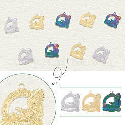 12 шт. подвески из нержавеющей стали 304 двух цветов&nbsp;STAS-DC0013-39