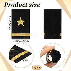 1 paire d'épaulettes de marin en polyester&nbsp;DIY-BC0017-21A