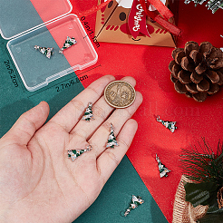 Pendentifs en laiton et zircone cubique sur le thème de Noël&nbsp;ZIRC-BBC0003-04P