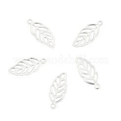 Подвески-шармы из нержавеющей стали в форме листа 201 STAS-R075-12