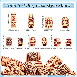 100 шт. 5 стиля пластиковых накладок для волос FIND-SC0014-92