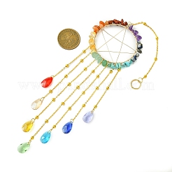 Стеклянная подвеска в форме слезы HJEW-JM02120