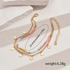 Браслеты на ногу с кисточками из пластика&nbsp;BF4084