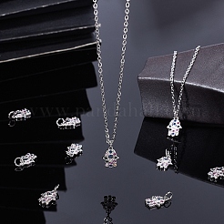 10шт латунные подвески из кубического циркония с микро-паве&nbsp;ZIRC-SC0001-17