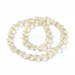 Прозрачные стеклянные бусины гальваническим пряди&nbsp;GLAA-C025-01H