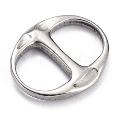 変色しない304ステンレススチールリンクコネクター  オーバル  ステンレス鋼色  22x17.8x2.8mm&nbsp;X-STAS-H140-02P