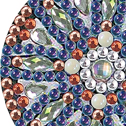 Acryl-Diamant-Schlüsselanhänger-Set mit flachen runden Anhängern&nbsp;PW-WG62905-01