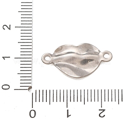 Ciondoli con connettori a maglie testurizzate in acciaio inossidabile 304&nbsp;STAS-K302-02E-P
