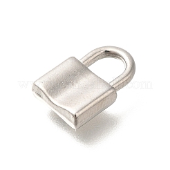 変色防止304ステンレススチールチャーム  南京錠チャーム  ステンレス鋼色  12.5x8.5x3mm  穴：4x4mm&nbsp;STAS-I321-58P