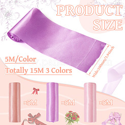 15 м полиэстеровая атласная лента 3 цветов&nbsp;OCOR-TA0002-43