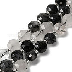 Натуральный турмалированный кварц / черный рутиловый кварц G-B153-A08