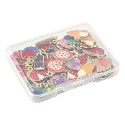 60 шт. 15 стиля фруктовых сплавов эмалевых подвесок&nbsp;FIND-FS0004-66