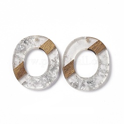 Подвески из прозрачной смолы и ореха&nbsp;RESI-M027-01K