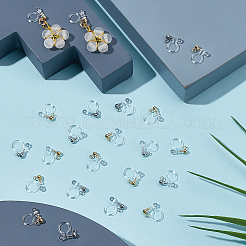 32 шт. 2 цвета прозрачный U-образный безболезненный предотвращающий аллергию смоляной ушной зажим KY-ME0001-03