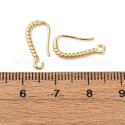 Крючки для сережек из латуни с прозрачным кубическим цирконием KK-L242-26G