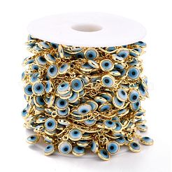 Catene a maglie in ottone dorato fatte a mano&nbsp;CHC-I038-15G