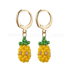 Стеклянные бусины фрукты серьги-гвоздики EJEW-MZ00340