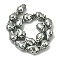 Нити бусин из гальванизированного непрозрачного стекла EGLA-K063-01D