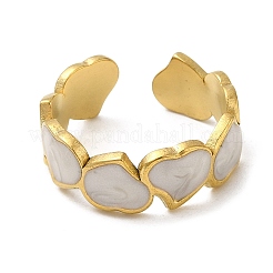 Offene Manschettenringe aus Emaille-Edelstahl 304&nbsp;RJEW-Q780-08G