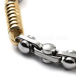 Bracciale a catena in acciaio inossidabile 201 con placcatura sotto vuoto in pvd&nbsp;BJEW-Z023-01B