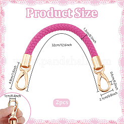 Geflochtene Taschenriemen aus Kunstleder&nbsp;FIND-WH0126-682B