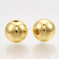 ABSプラスチックビーズ  ラウンド  黄金メッキ  3mm&nbsp;OACR-S032-3mm-01