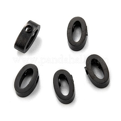 304ステンレススチールチャームイオンプレーティング（IP）  アルファベット  電気泳動黒  文字.o  8x5x3mm  穴：1.8mm&nbsp;STAS-K216-41O-EB
