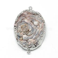 Соединители звеньев агата натурального друзы&nbsp;G-Q494-13