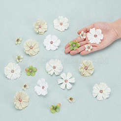 100шт 10 стильных шелковых тканевых цветка DIY-WR0003-92