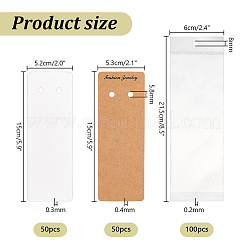 100 шт. 2-х цветные прямоугольные бумажные брелки для карточек-дисплеев CDIS-PH0001-60
