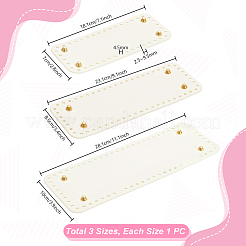 3 Stück Taschenboden aus Kunstleder&nbsp;DIY-WH0816-166B-G