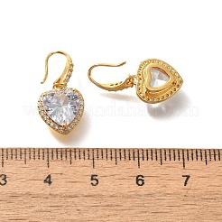 Ottone zirconi orecchini pendenti&nbsp;EJEW-M048-06G