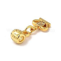 Покрытие стойки латунь микропаве прозрачные подвески из кубического циркония&nbsp;ZIRC-H125-12