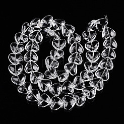 Прозрачные стеклянные бусины нити&nbsp;GLAA-T023-13B