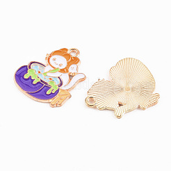 Подвески из эмалевого сплава легкого золота&nbsp;X-ENAM-T018-15