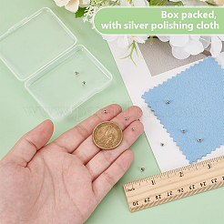 8 шт. бусины-обжимки из стерлингового серебра STER-BC0002-67P