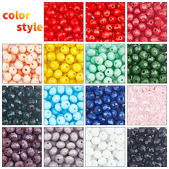 900шт набор из 15-х видов непрозрачных однотонных стеклянных бусин&nbsp;DIY-PH0003-45