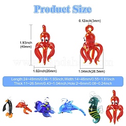 6шт 6 стиля подвески ручной работы лэмпворк&nbsp;LAMP-CJ0002-69