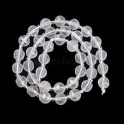 Hilos de abalorios de jade blanco natural&nbsp;G-G182-B28-03
