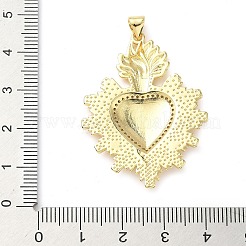 Pendentifs avec zircon cubiques à micro-pavés en laiton&nbsp;KK-I379-03G-G