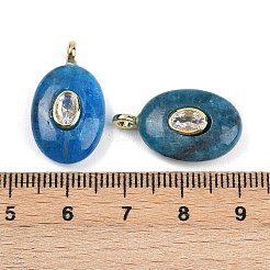 Подвески из натурального апатита и кубического циркония&nbsp;G-Z076-01G-13