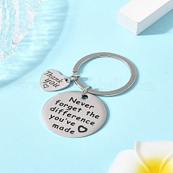1 шт. подарок на день учителя 201 нержавеющая сталь брелки со словами благодарности KEYC-FS0001-08
